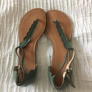 Seychelles Green Sandals Size 9.5